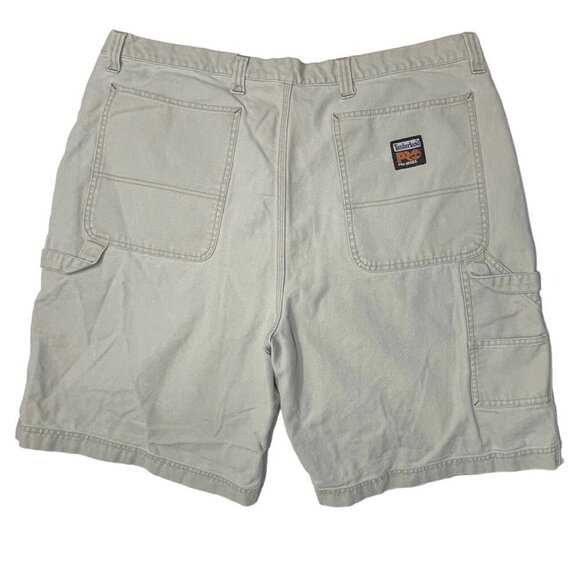 TIMBERLAND PRO SERIES Heavy Duty Cargo Shorts‎ Men's 42 Tan Cotton Twill *FLAW* - Picture 2 of 14